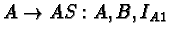 $A\rightarrow AS: A, B, I_{A1}$